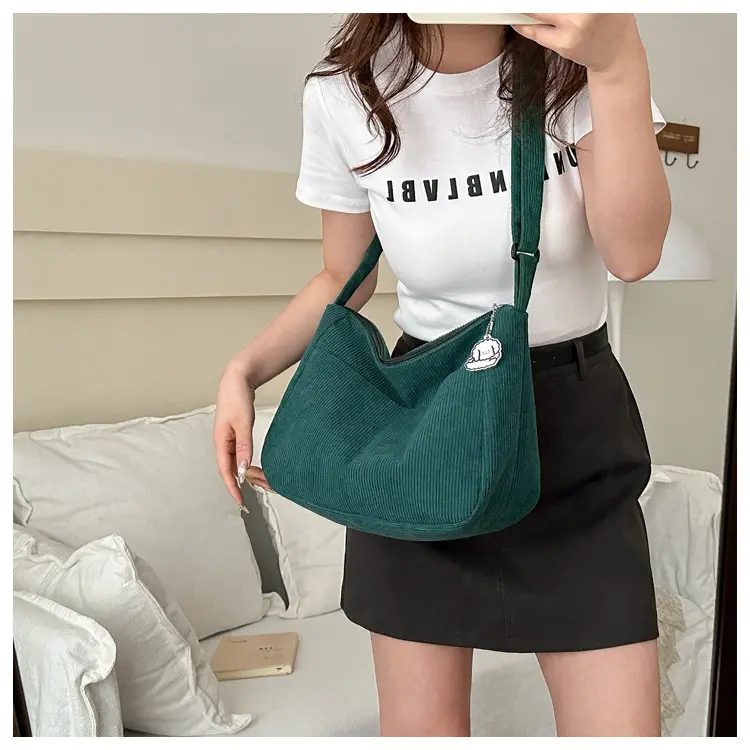 Women's Beige Cotton Shoulder Crossbody Bag with Cute Design — feature 15