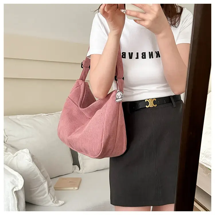 Women's Beige Cotton Shoulder Crossbody Bag with Cute Design — feature 21