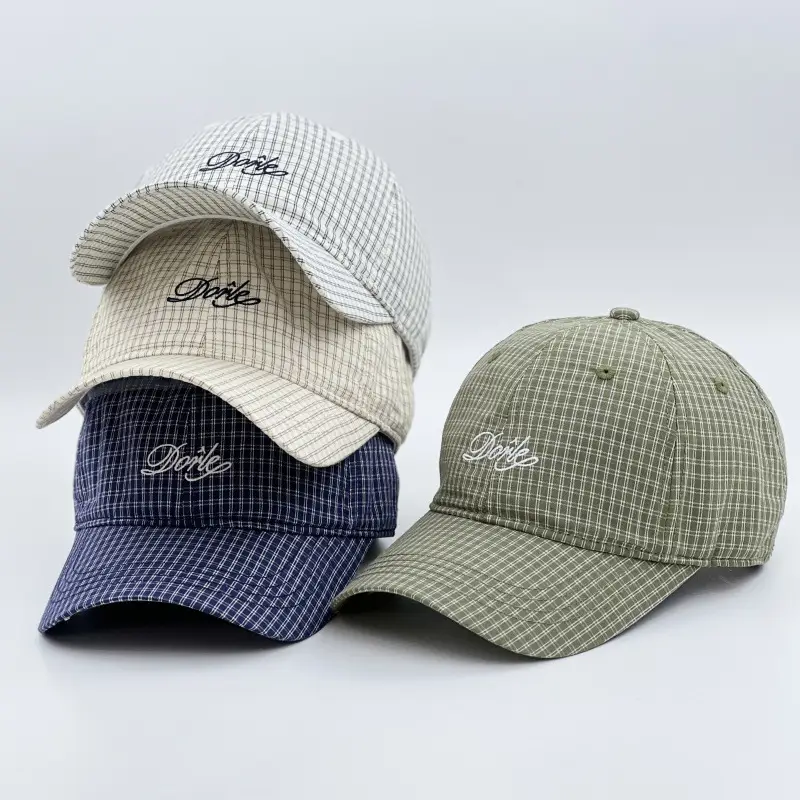 Early Spring New Houndstooth Letter Baseball Cap Men's Women's Sun Hat