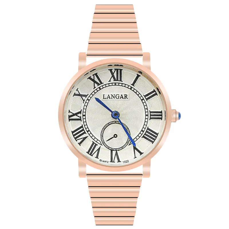 Lanugar Women's Rose Gold Quartz Watch with Mesh Band - Image 2