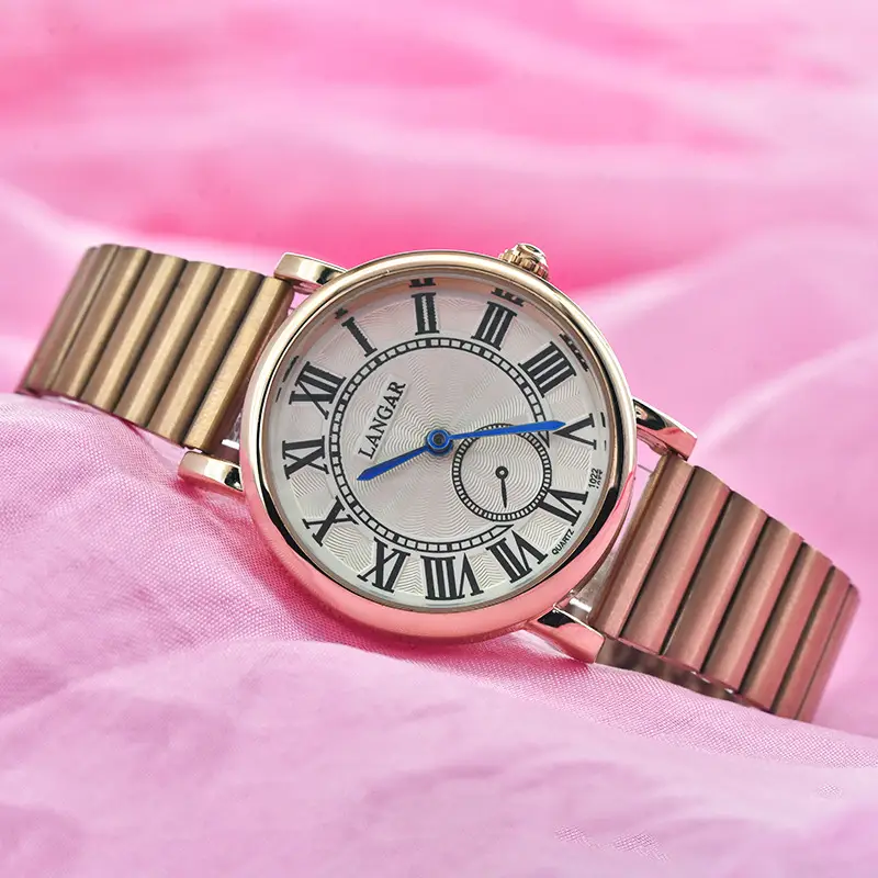 Lanugar Women's Rose Gold Quartz Watch with Mesh Band — feature 11
