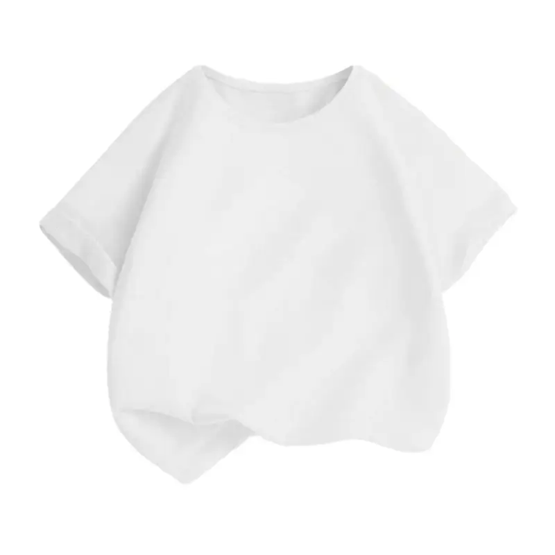 Kids Cotton T-Shirt Rainbow Smile Design Mid Large - Image 6
