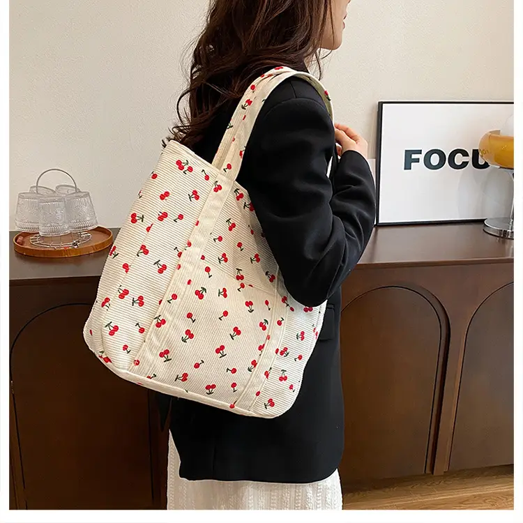 Women's Cherry Printed Shoulder Bag 2024 Winter New — feature 10