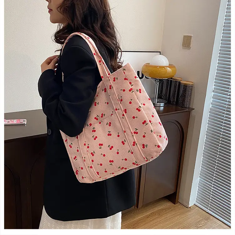 Women's Cherry Printed Shoulder Bag 2024 Winter New — feature 12