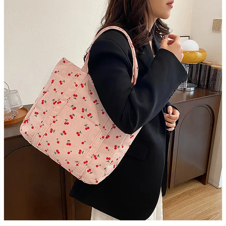 Women's Cherry Printed Shoulder Bag 2024 Winter New — feature 13