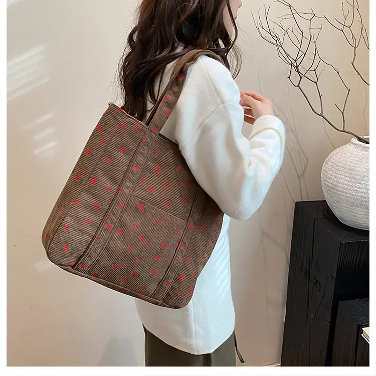 Women's Cherry Printed Shoulder Bag 2024 Winter New — feature 14