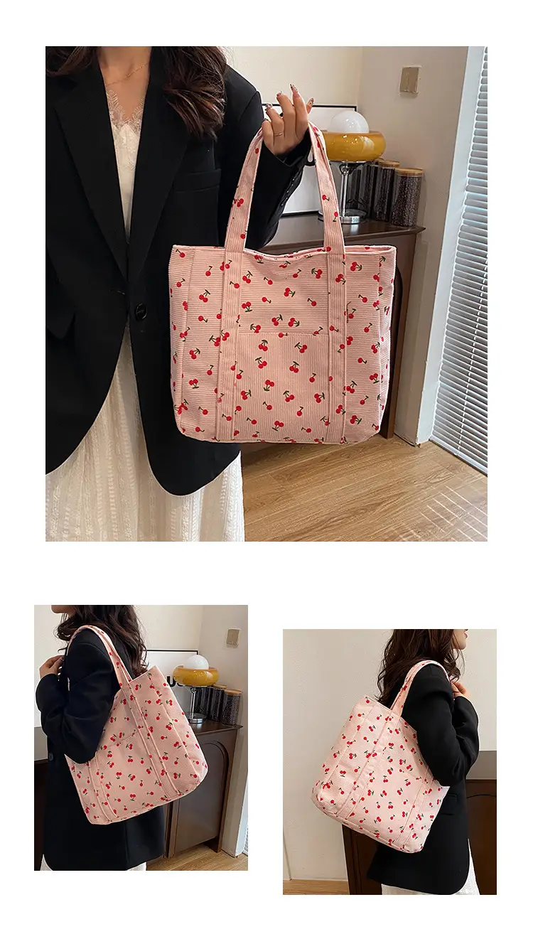 Women's Cherry Printed Shoulder Bag 2024 Winter New — feature 17