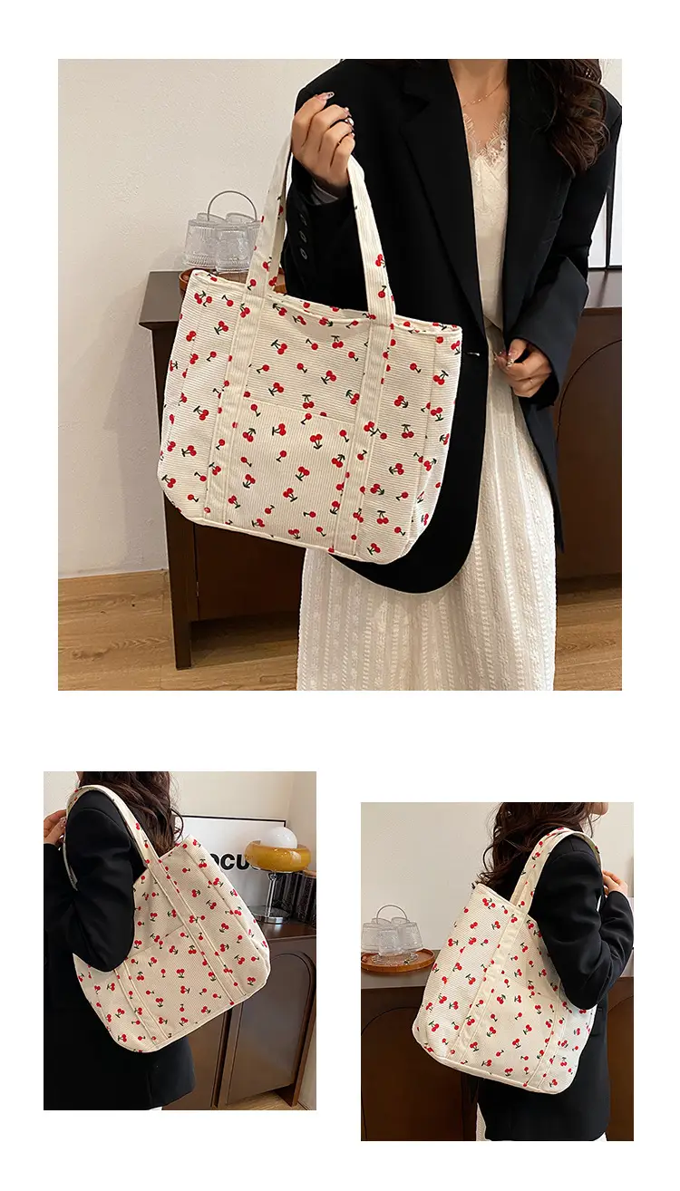 Women's Cherry Printed Shoulder Bag 2024 Winter New — feature 18