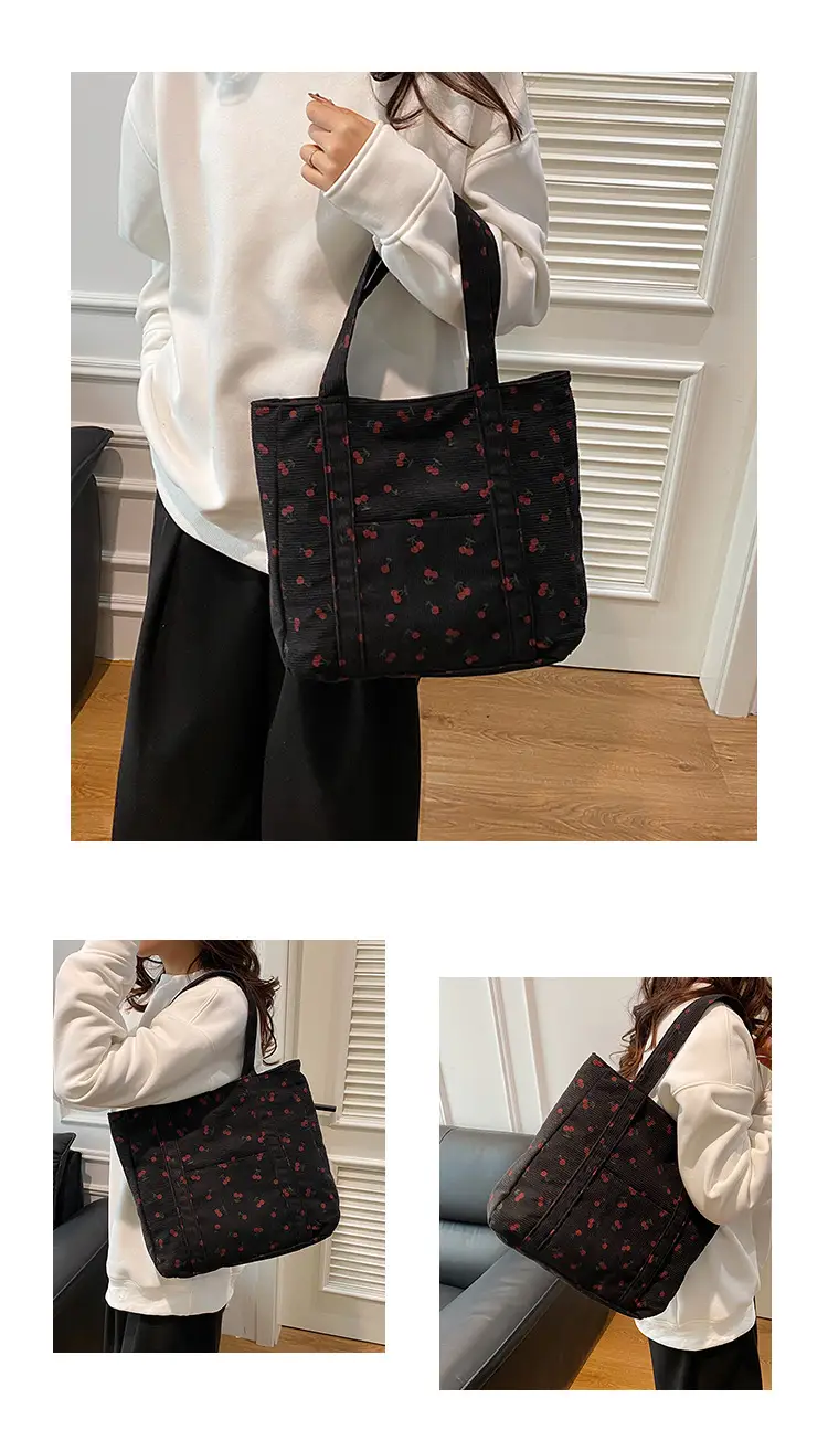 Women's Cherry Printed Shoulder Bag 2024 Winter New — feature 19