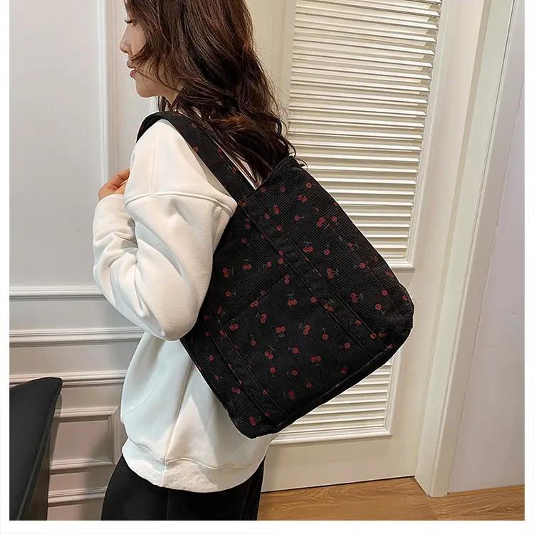 Women's Cherry Printed Shoulder Bag 2024 Winter New — feature 9