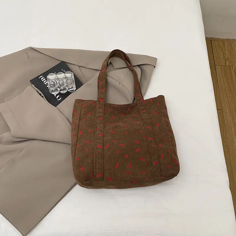 Women's Cherry Printed Shoulder Bag 2024 Winter New - Image 4
