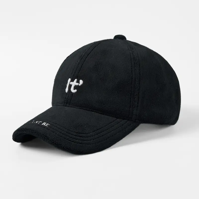 Black Embroidered Baseball Cap with KT Logo