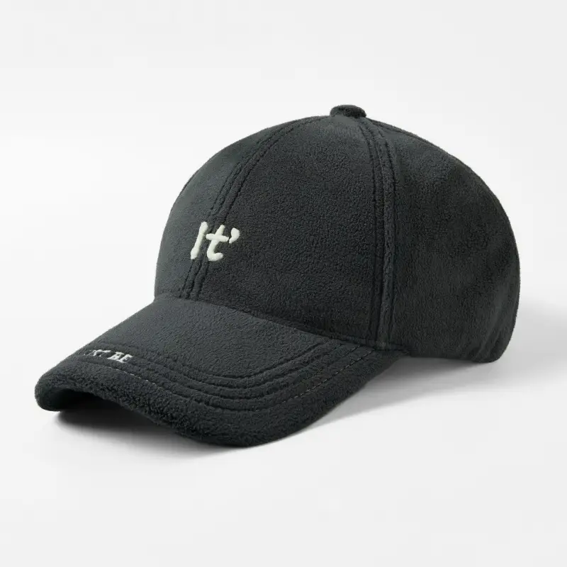 Black Embroidered Baseball Cap with KT Logo