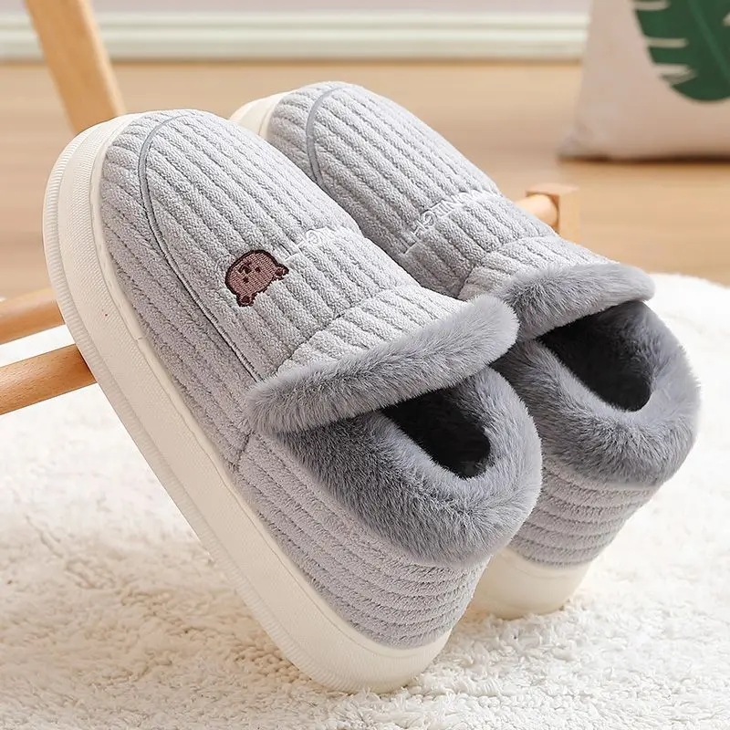Cotton Slippers for Winter, Closed Heel, Suitable for Outdoor Wear, Indoor Home Use, Plush, Thickened, Warm Slippers, Women's Cotton Shoes Wholesale - Image 10