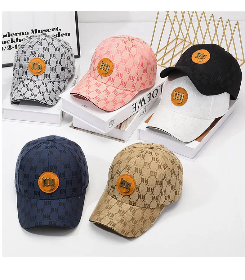 White Printed Baseball Cap with Logo for Men Women — feature 8