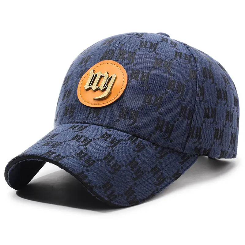 White Printed Baseball Cap with Logo for Men Women - Image 4