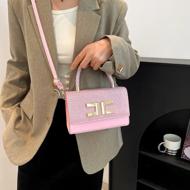 Pink Fendi Style Shoulder Crossbody Bag for Women — feature 31