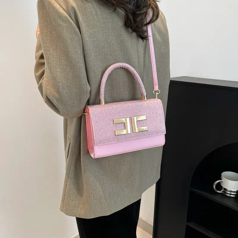 Pink Fendi Style Shoulder Crossbody Bag for Women — feature 32