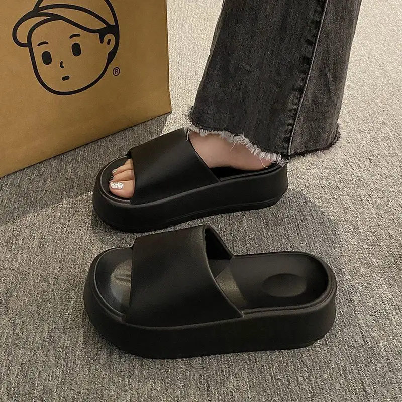 Thick-soled slippers women's high-end all-match women's shoes summer women's soft-soled not tired feet home men's eva non-slip - Image 5