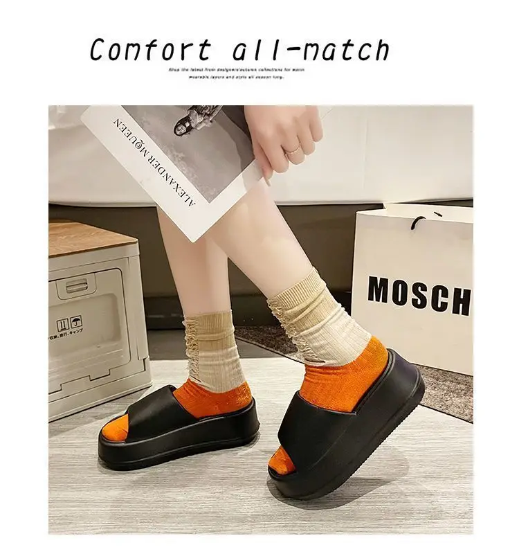 Thick-soled slippers women's high-end all-match women's shoes summer women's soft-soled not tired feet home men's eva non-slip — feature 19