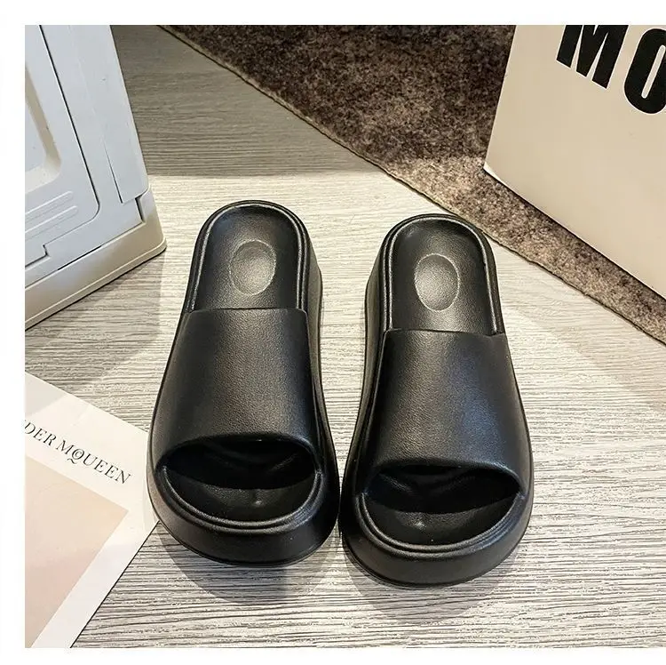Thick-soled slippers women's high-end all-match women's shoes summer women's soft-soled not tired feet home men's eva non-slip — feature 33