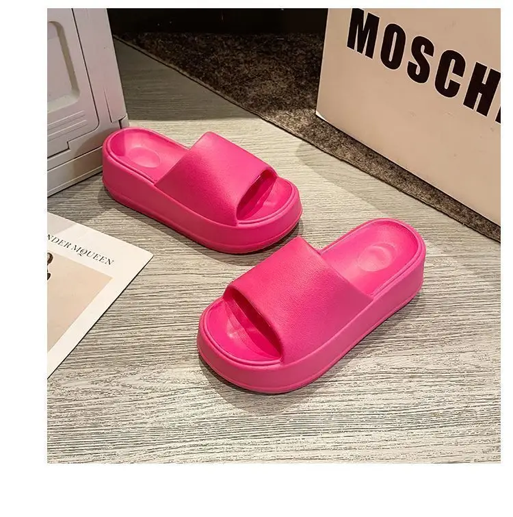 Thick-soled slippers women's high-end all-match women's shoes summer women's soft-soled not tired feet home men's eva non-slip — feature 38
