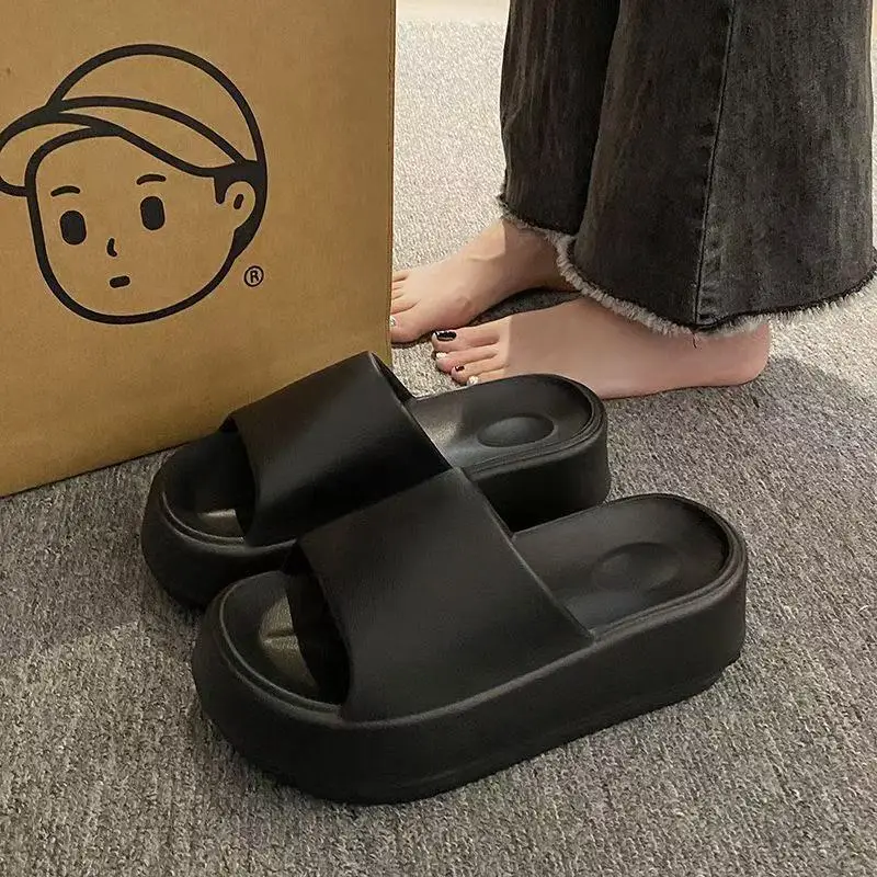 Thick-soled slippers women's high-end all-match women's shoes summer women's soft-soled not tired feet home men's eva non-slip - Image 3