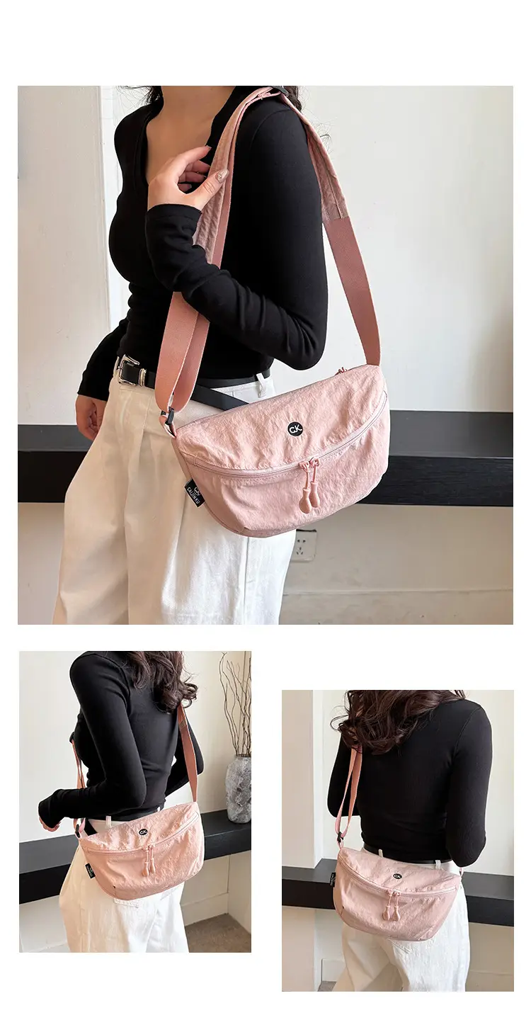 Ultra-light Portable Women's Shoulder Crossbody Bag Black — feature 15