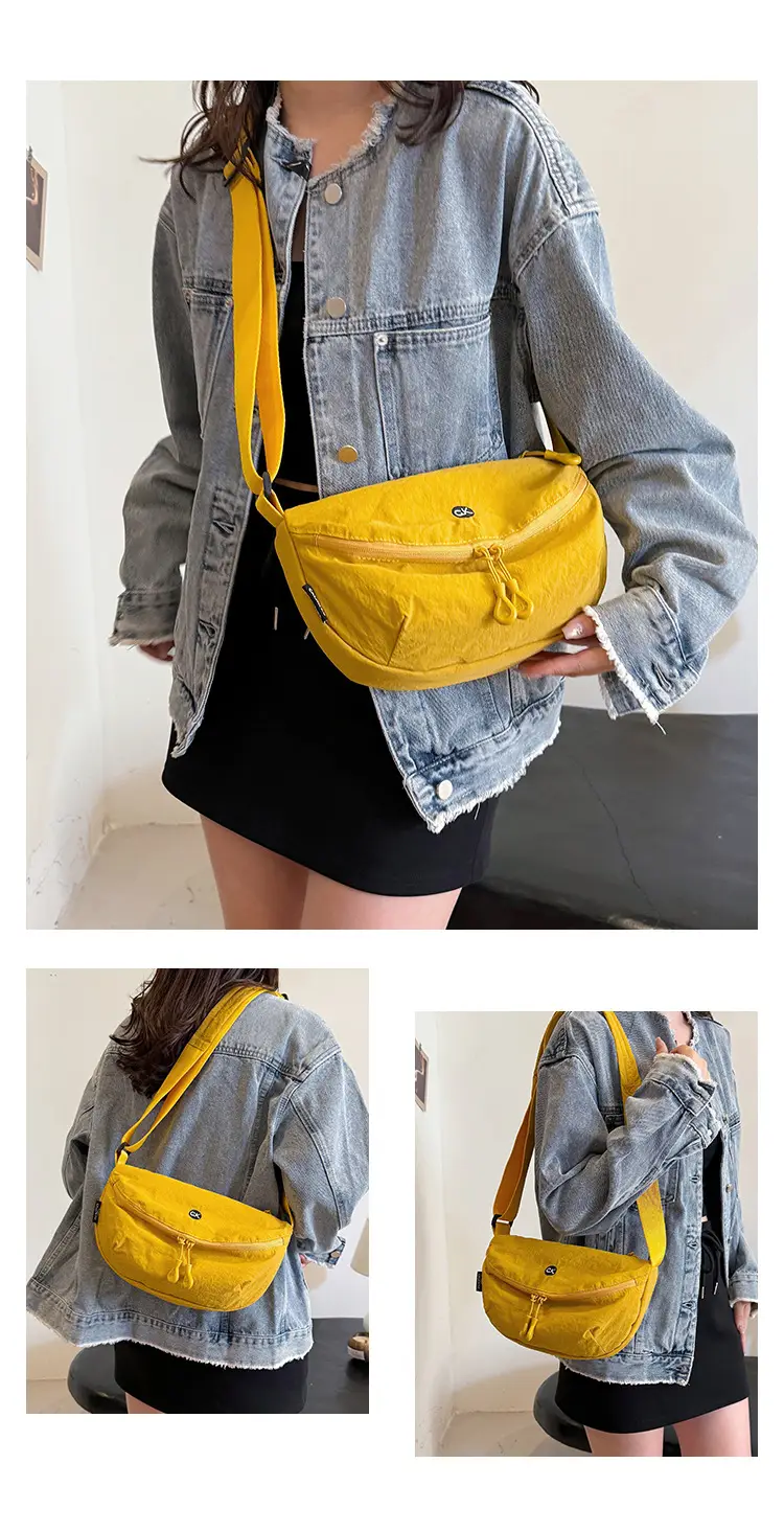 Ultra-light Portable Women's Shoulder Crossbody Bag Black — feature 19