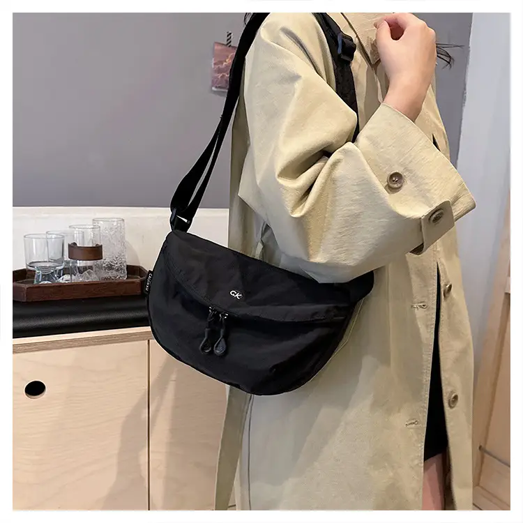 Ultra-light Portable Women's Shoulder Crossbody Bag Black — feature 45