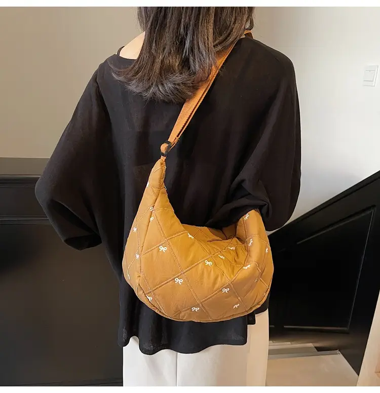 Autumn Winter Bow Cotton Padded Suit Bag for Women — feature 31