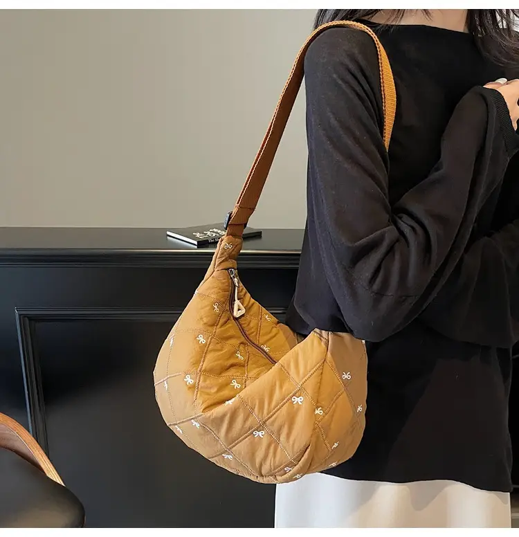 Autumn Winter Bow Cotton Padded Suit Bag for Women — feature 33