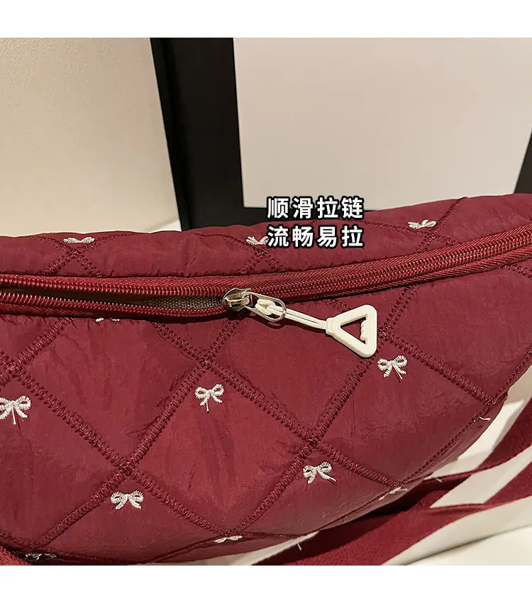 Autumn Winter Bow Cotton Padded Suit Bag for Women — feature 4