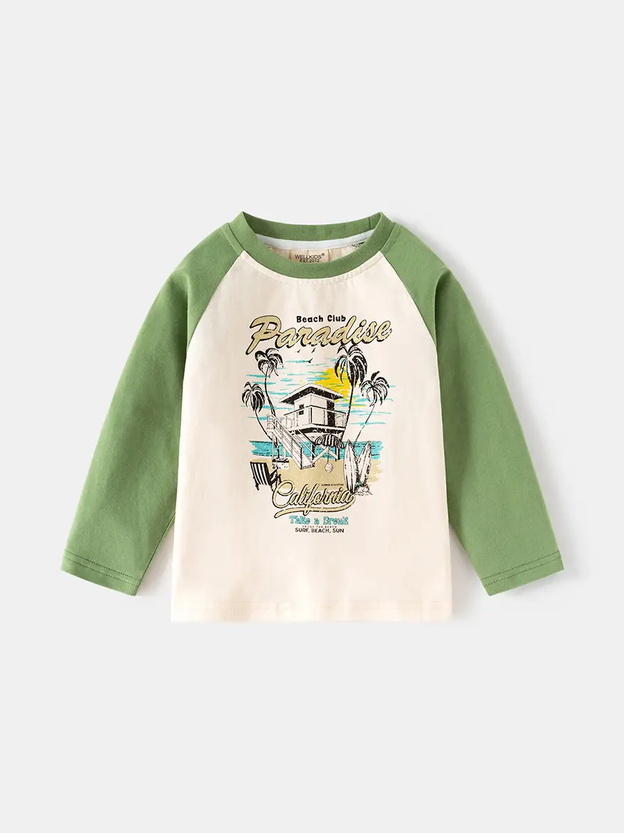 Speed Racing Boys Raglan Sleeve T-Shirt Brown Cream - Image 7