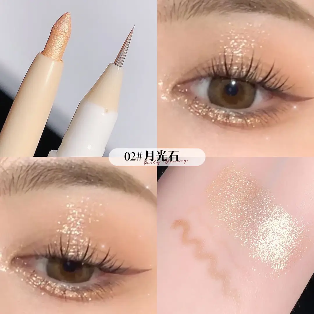 Makeup Sweet Mint Crystal Color Dual-Effect Double-Ended Eye Pencil for Brightening the Inner Corner of the Eye and Outlining the Lower Eyelid and Eyeliner Gel Pen — feature 11