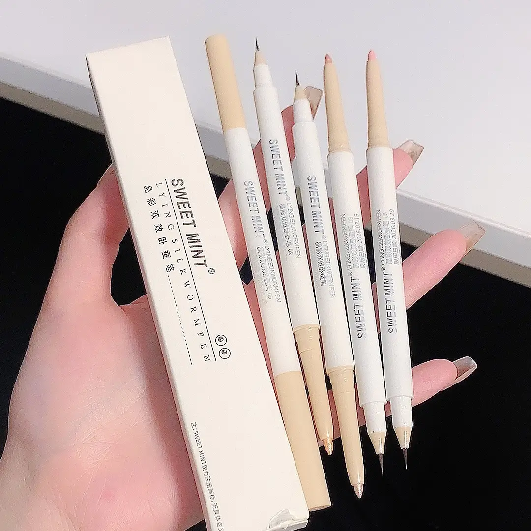 Makeup Sweet Mint Crystal Color Dual-Effect Double-Ended Eye Pencil for Brightening the Inner Corner of the Eye and Outlining the Lower Eyelid and Eyeliner Gel Pen — feature 17