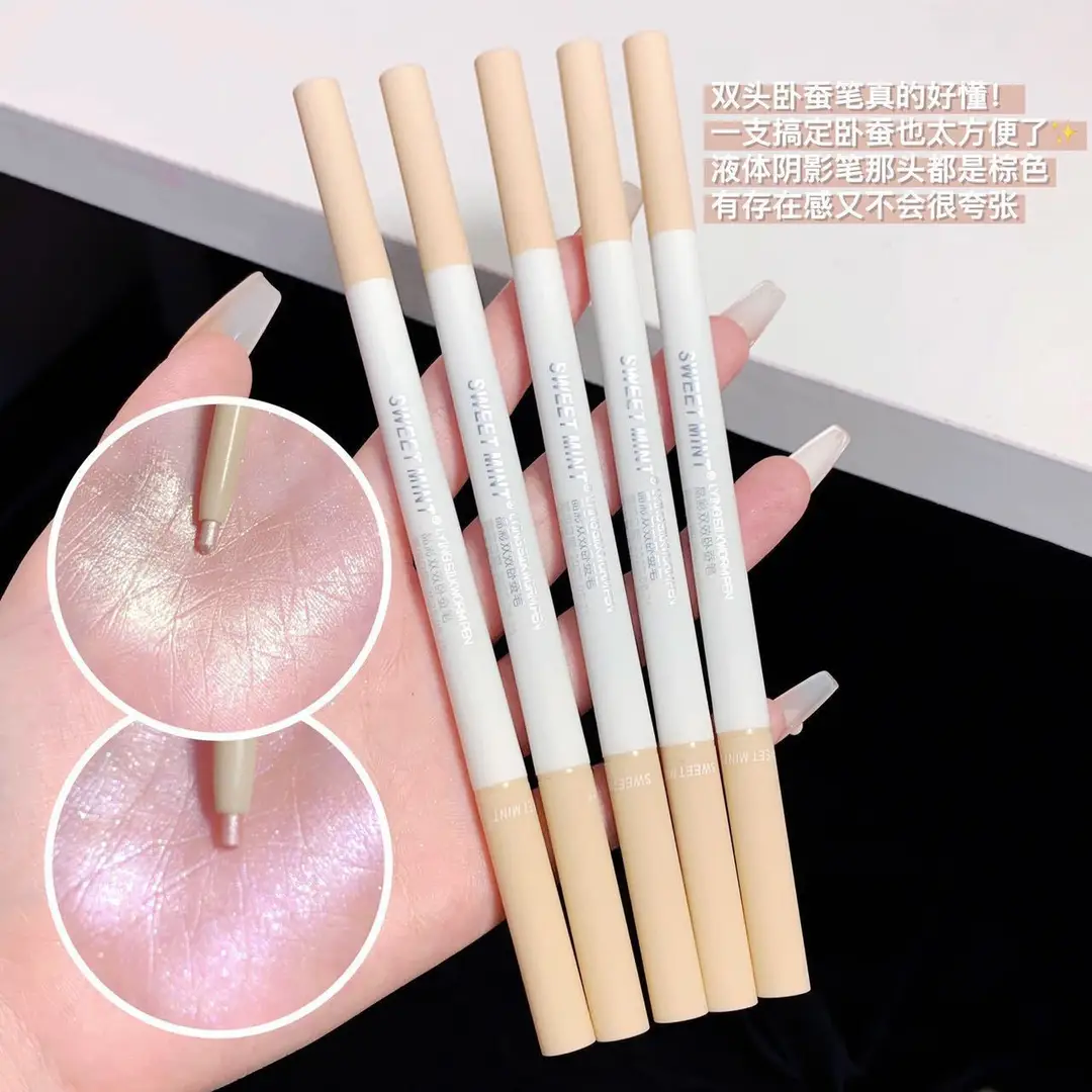 Makeup Sweet Mint Crystal Color Dual-Effect Double-Ended Eye Pencil for Brightening the Inner Corner of the Eye and Outlining the Lower Eyelid and Eyeliner Gel Pen — feature 18