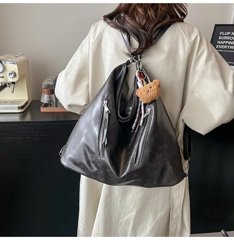 Vintage Brown Leather Shoulder Bag for Women — feature 15