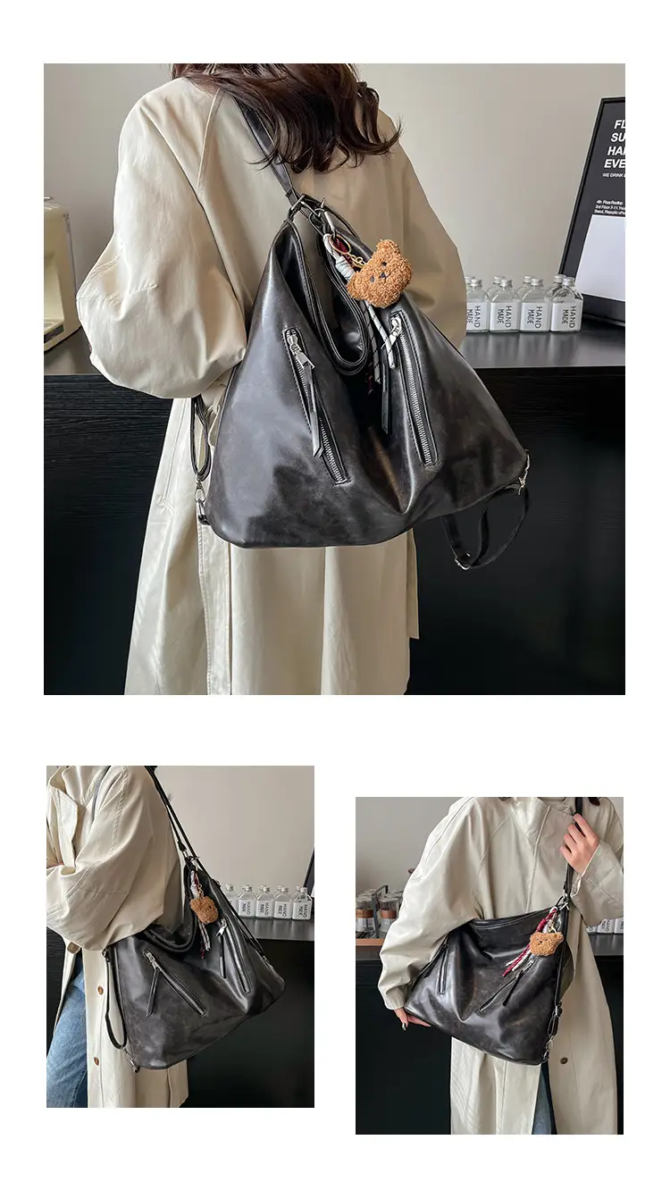Vintage Brown Leather Shoulder Bag for Women — feature 19