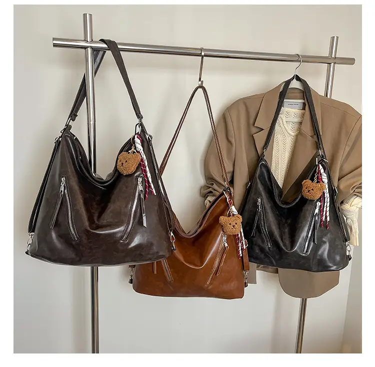 Vintage Brown Leather Shoulder Bag for Women — feature 20