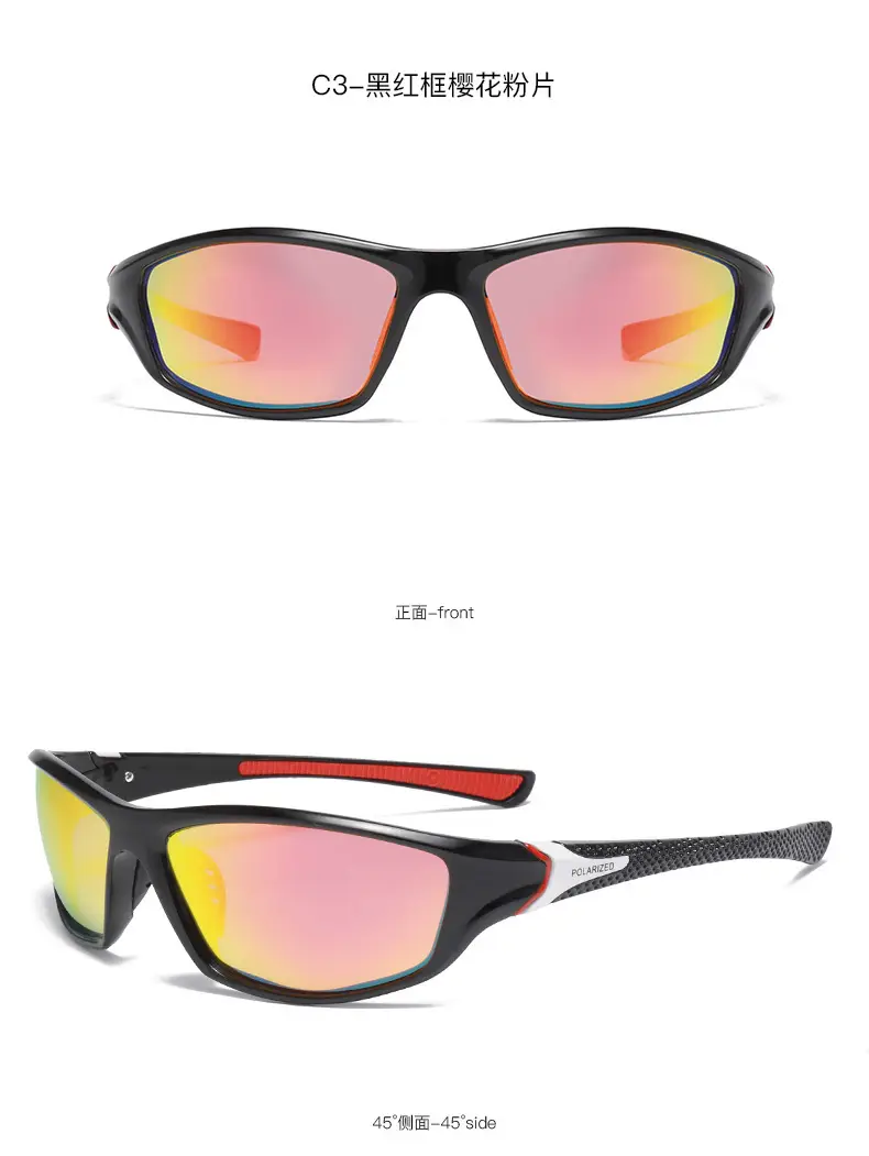 Sports Men's Polarized Sunglasses Black Grey — feature 12