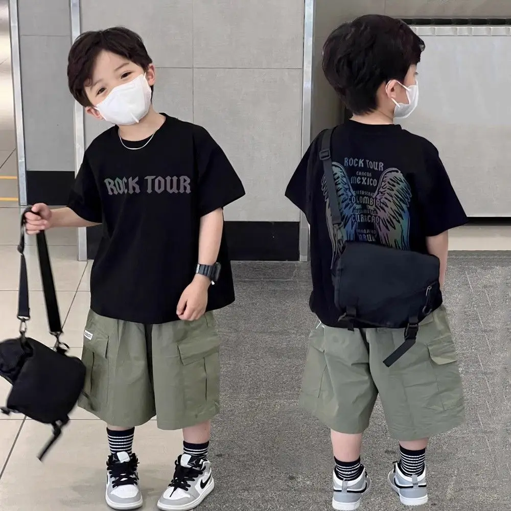 Heavy Cotton Angels Wings T-Shirt for Boys Summer Wear - Image 4