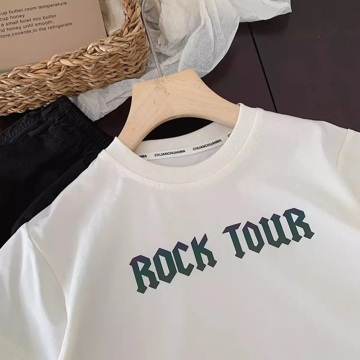 Heavy Cotton Angels Wings T-Shirt for Boys Summer Wear — feature 13
