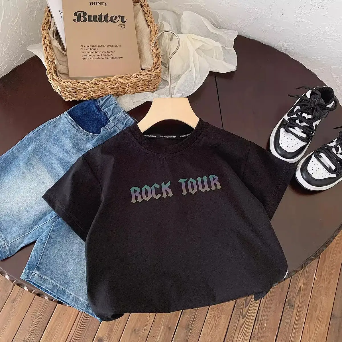 Heavy Cotton Angels Wings T-Shirt for Boys Summer Wear — feature 16