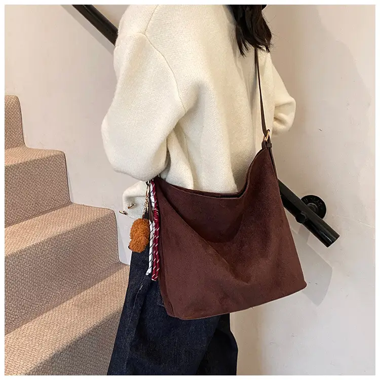 Leopard Print Winter Shoulder Bag with Teddy Bear — feature 21