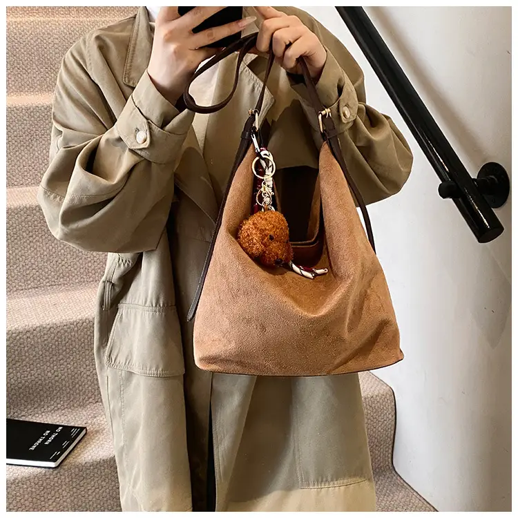 Leopard Print Winter Shoulder Bag with Teddy Bear — feature 29