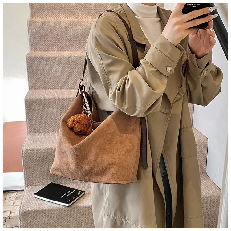 Leopard Print Winter Shoulder Bag with Teddy Bear — feature 30