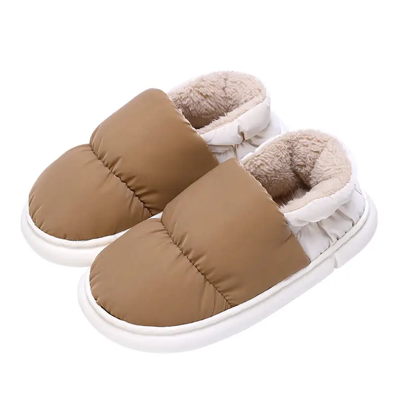 Stepping on Poop Feeling Fluffy Slippers, Cotton Slippers for Men, Winter Home Warm Waterproof Closed-Back Men's Cotton Shoes, Women's Winter - Image 8