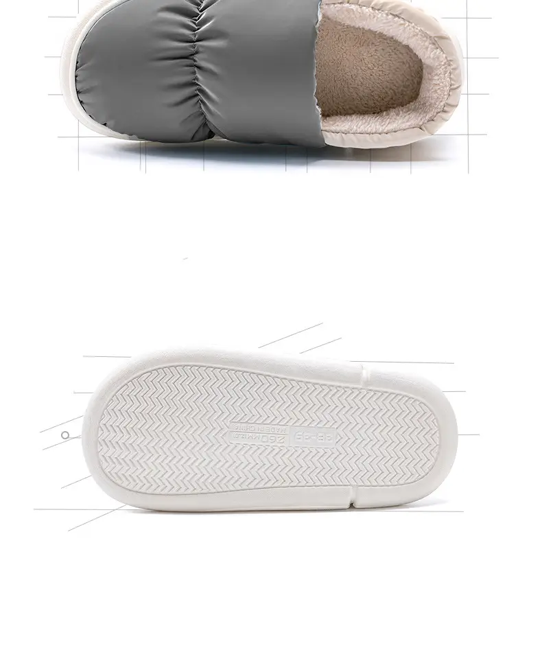 Stepping on Poop Feeling Fluffy Slippers, Cotton Slippers for Men, Winter Home Warm Waterproof Closed-Back Men's Cotton Shoes, Women's Winter — feature 25