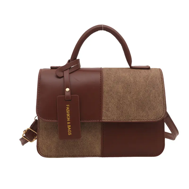 Winter Stitching 2024 Textile Trendy Crossbody Bag Small Square Bag Commuter Shoulder